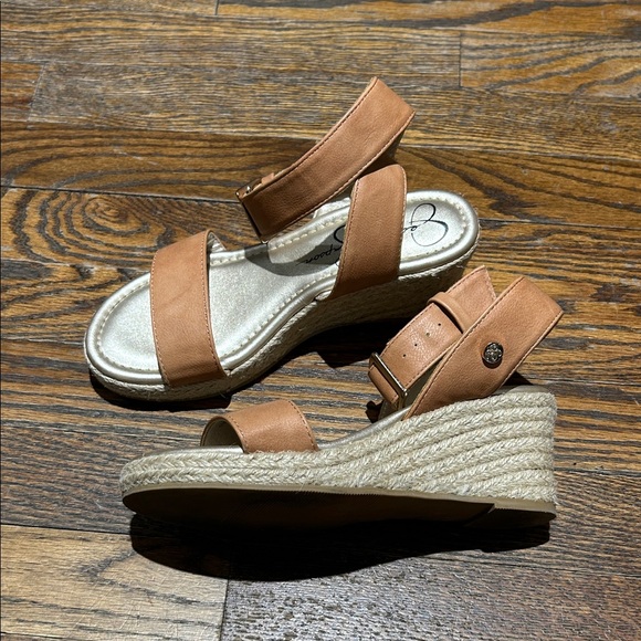 Jessica Simpson Other - Jessica Simpson Tan Wedge Sandals